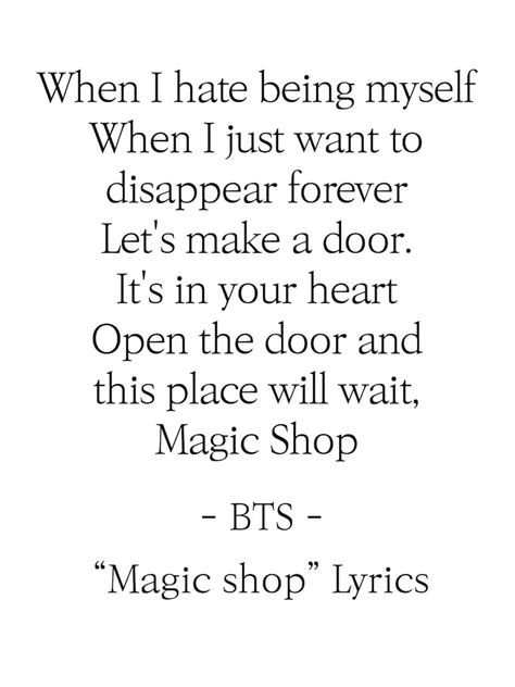 magic shop lyrics meaning